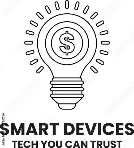 A light bulb with a dollar sign on it