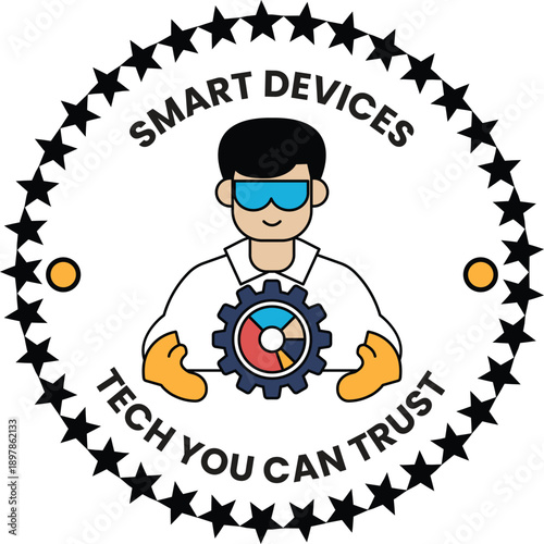 A man is holding a gear in his hands