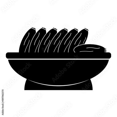 Bowl of food icon representing sahur meal before fasting.