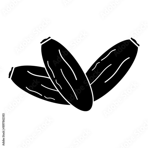 Dates fruit icon commonly eaten during iftar in Ramadan.