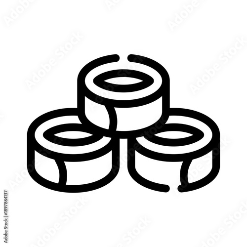 gimbap rolls line icon
