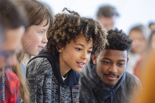 Group of friends collaborating during a creative project