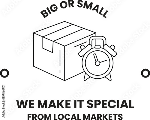 A box with a clock on it that says Big or Small