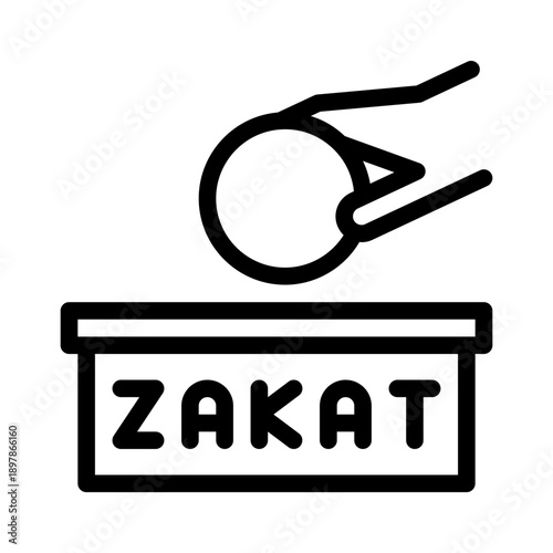 zakat line icon