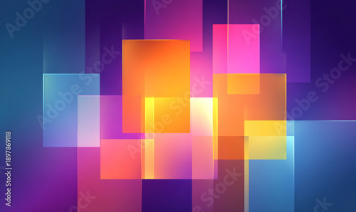 Soft overlapping shapes creating a luminous modern background