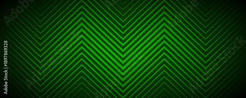 Deep green zig zag line background. Modern abstract chevron pattern wallpaper. Masculine game or sport arrow texture. Dark zigzag backdrop for cover, presentation, flyer, banner, poster. Vector