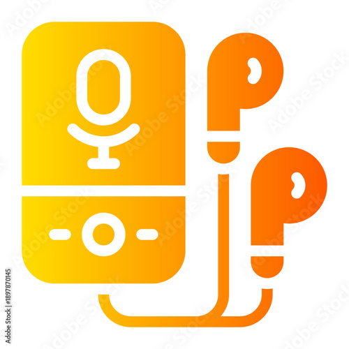 listening gradient icon