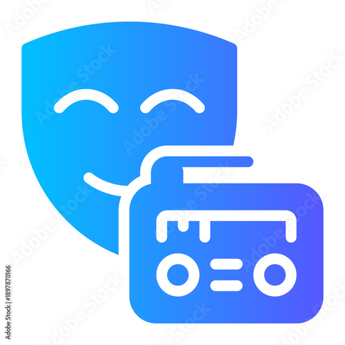 comedy gradient icon