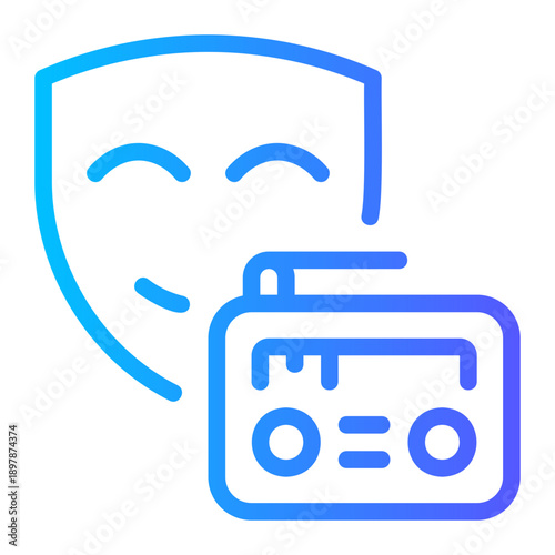 comedy gradient icon