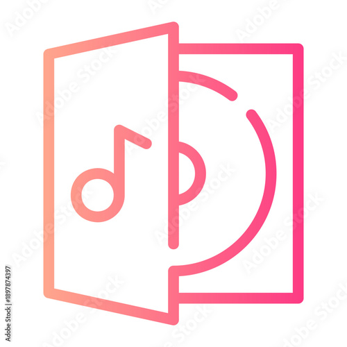 music album gradient icon