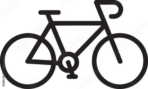 Black bicycle on white background bike cycling transportation
