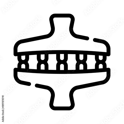 beauty clip line icon