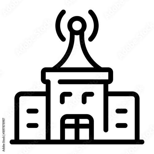 radio station line icon