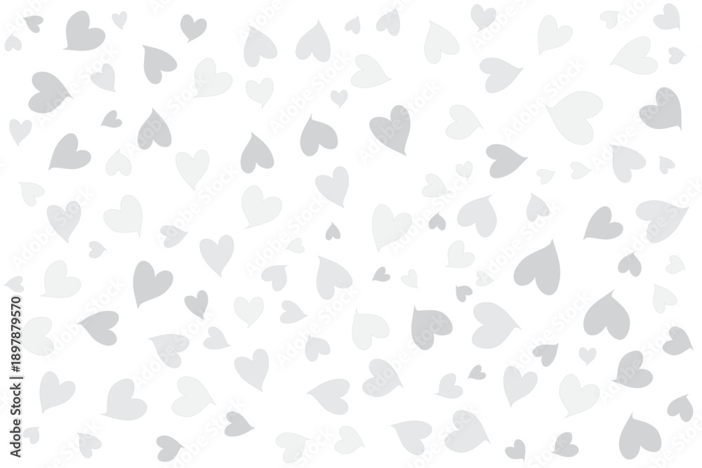 Fototapeta premium Black and white gray color Valentine’s Day seamless pattern design