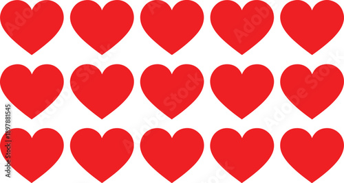 Multiple red hearts on white background multiple hearts heart pattern love