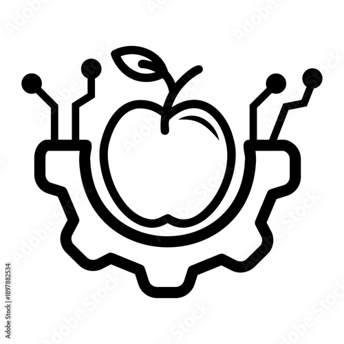 apple Line Icon