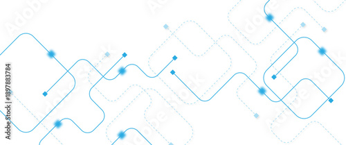 Abstract futuristic technology background. Technology background with crossed lines and dots.