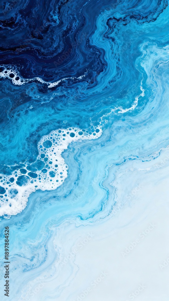 Obraz premium Abstract blue and white swirling patterns