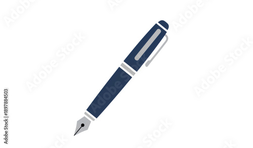 Premium Writing Pen Flat Vector Icon