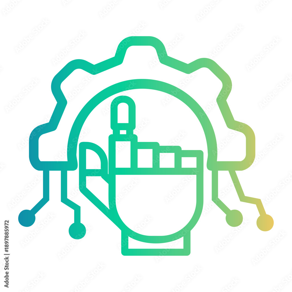 Fototapeta premium system Line Gradient Icon