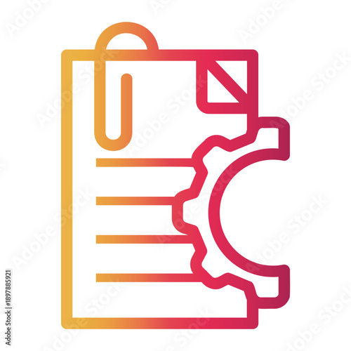 paper Line Gradient Icon