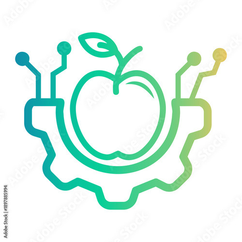 apple Line Gradient Icon