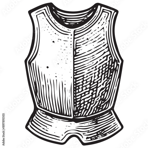 Medieval Breastplate Hand Drawn Icon