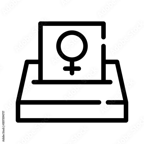 female symbol line icon