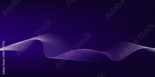 Audio pulse and sound waveform frequency on dark background