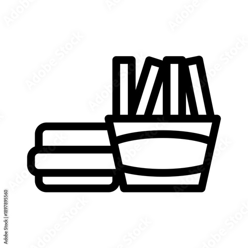 meal combo line icon