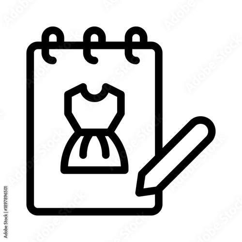 fashion designer line icon