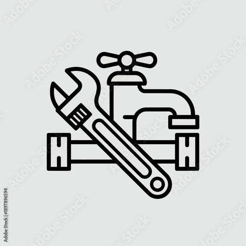 icon of a wrench and faucet.