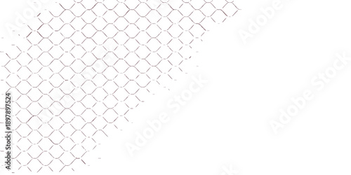 Seamless vector illustration of a silver barbed wire mesh fence design with a simple geometric grid pattern isolated on a white backdrop texture