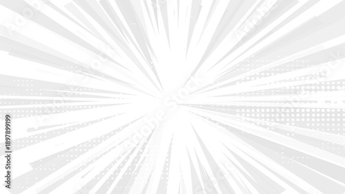 Sunburst background of white beige rays vector illustration. Vintage radial pattern with sunbeams or starburst strip