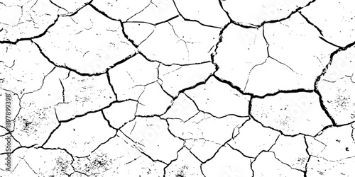 Dead Dry Land Texture With Deep Fracture Lines And Rough Surface
