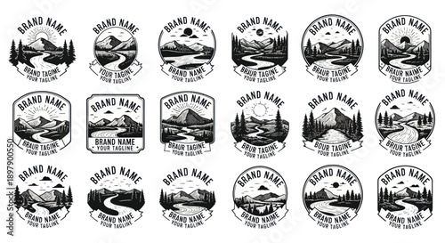 Collection of Vintage Island Logo Designs.