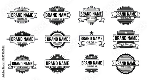 Collection of Black and White Logos.