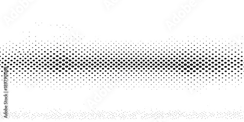 Abstract halftone pattern featuring a black and white vector texture with digital dot elements and artistic wave shapes for a modern business wallpaper design