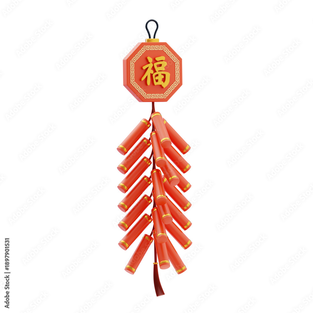 Naklejka premium Chinese Firecracker