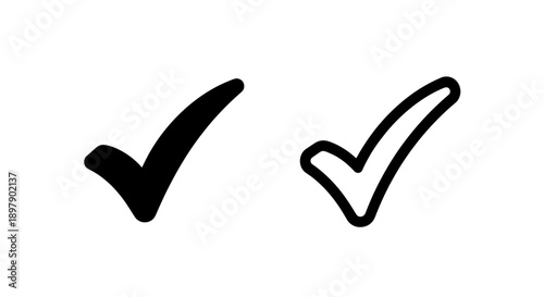 Bold and Soft Checkmark Icon for Positive Feedback and Confirmation