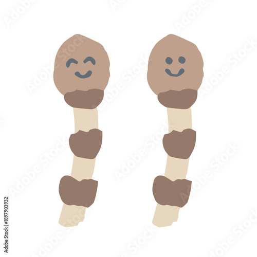 3月の園だよりに使いやすい シンプル手描きイラストカットシリーズ｜笑顔のつくし / Simple Hand-Drawn Illustration for March Newsletter | Smiling Horsetail