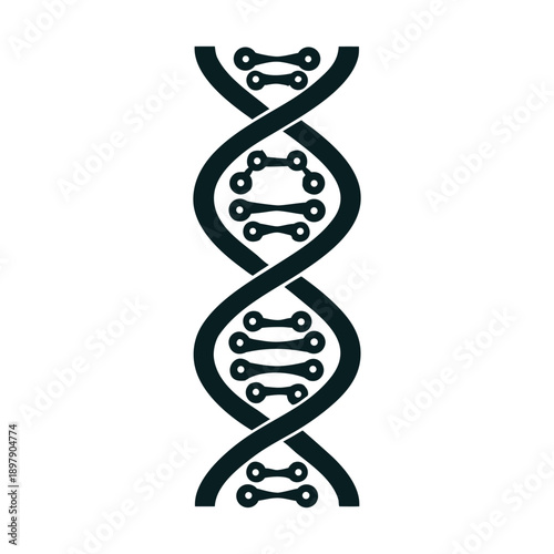 Abstract DNA Chain Vector Icon Illustration