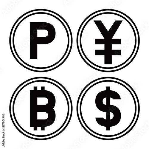 様々なコインのイラスト