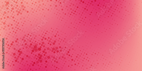 Pink orange polka dots gradient halftone background. Pop art cartoon dot texture with comic graphic design, Horizontal abstract pattern wall for cover digital technology.