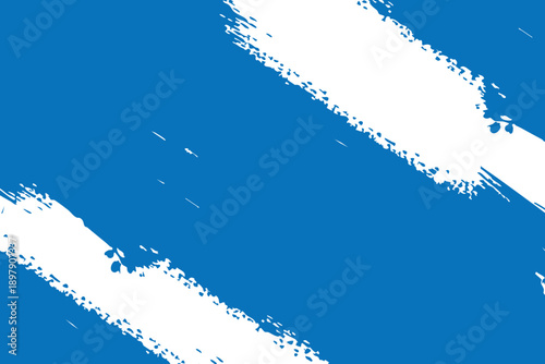 A vibrant blue background with white brushstrokes and a dynamic artistic feel