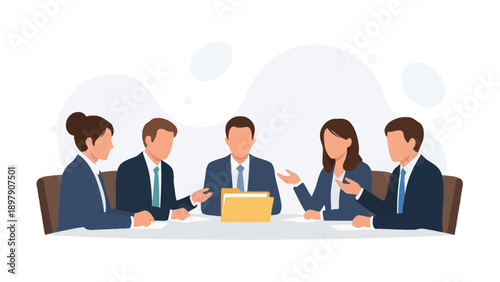 Business Meeting Team Collaboration Discussion Corporate Strategy Planning