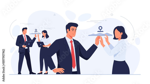 Business Team Collaboration and Strategy Meeting