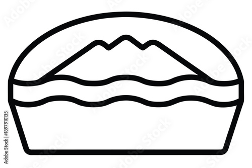 reservoir outline vector icon  contained water bod