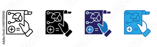 Result Icon Multi Style Vector Illustration