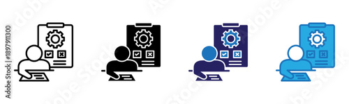 Testing Icon Multi Style Vector Illustration